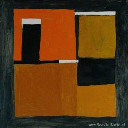 Oranje, zwart-witte compositie Oranje, zwart-witte compositie