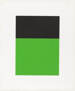 Zwart-groen uit de serie van tien litho's Zwart-groen uit de serie van tien litho's