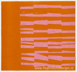 Roze en oranje uit de serie Line Form Color Roze en oranje uit de serie Line Form Color