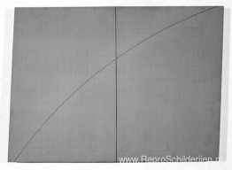 Een gebogen lijn binnen twee vervormde rechthoeken Een gebogen lijn binnen twee vervormde rechthoeken