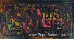 Compositie in rood en zwart Compositie in rood en zwart