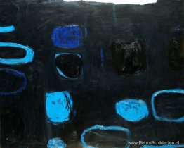 Compositie met blauw en zwart Compositie met blauw en zwart