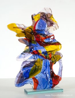 geen titel kleurrijke abstracte glaskunst - sculptuur in fusiont geen titel kleurrijke abstracte glaskunst - sculptuur in fusiont