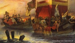 Het staatsschip van kardinaal Richelieu op de Rhône Het staatsschip van kardinaal Richelieu op de Rhône