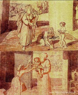 De profeet Elia en de weduwe Sareptana De profeet Elia en de weduwe Sareptana