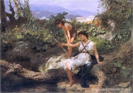 Vissen. Een scène uit het Romeinse leven Vissen. Een scène uit het Romeinse leven