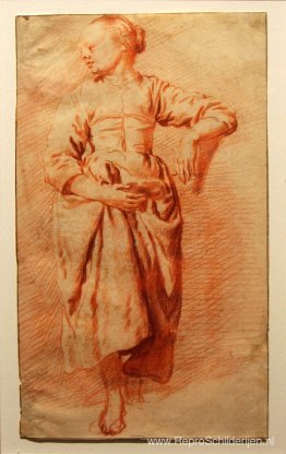 Studie van een vrouw in boerenkleding Studie van een vrouw in boerenkleding
