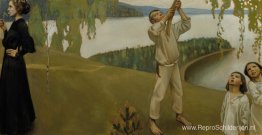 Lente, studie voor de fresco's van het Jusélius Mausoleum Lente, studie voor de fresco's van het Jusélius Mausoleum