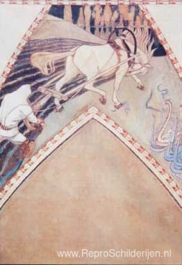 Studie voor het fresco 'Ilmarinen ploegt het adderveld' Studie voor het fresco 'Ilmarinen ploegt het adderveld'