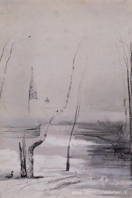 Schets van het schilderij trekvogels is gekomen Schets van het schilderij trekvogels is gekomen