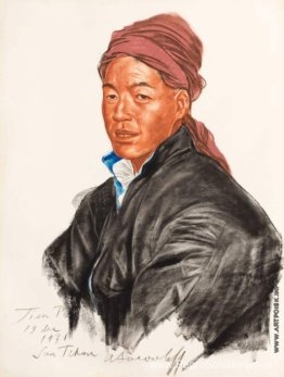 Portret van Tien Po Portret van Tien Po