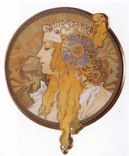 Byzantijns hoofd. De Blonde Byzantijns hoofd. De Blonde