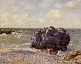 Langland Bay, Storr's Rock, ochtend Langland Bay, Storr's Rock, ochtend