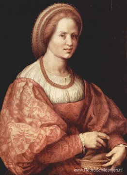 Portret van een dame met spindelbeker Portret van een dame met spindelbeker