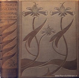 Voorblad en rug van Le Morte Darthur Voorblad en rug van Le Morte Darthur