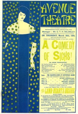 Posterreclame voor 'A Comedy of Sighs', een toneelstuk van John Posterreclame voor 'A Comedy of Sighs', een toneelstuk van John