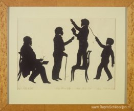 Snij silhouet van vier volledige figuren Snij silhouet van vier volledige figuren