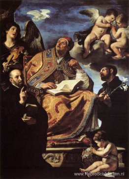 Sint-Gregorius de Grote met Sint-Ignatius en Franciscus Xaverius Sint-Gregorius de Grote met Sint-Ignatius en Franciscus Xaverius