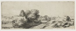 Landschap met een visser Landschap met een visser