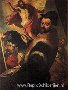 Zelfportret van Agostino Carracci Zelfportret van Agostino Carracci
