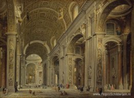 Interieur van de Sint-Pietersbasiliek in Rome Interieur van de Sint-Pietersbasiliek in Rome