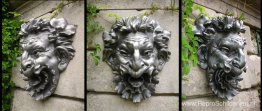 Drie weergaven van een masker Drie weergaven van een masker