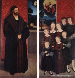 Portret van Conrad Rehlinger en zijn kinderen Portret van Conrad Rehlinger en zijn kinderen