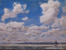Zeegezicht met grote lucht Zeegezicht met grote lucht