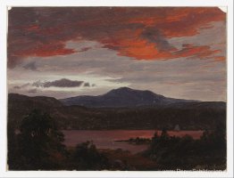 Turner Pond met Pomola Peak en Baxter Peak, Maine Turner Pond met Pomola Peak en Baxter Peak, Maine
