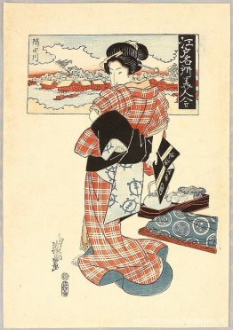 Schoonheid en Sumida-rivier - Edo Meisho Bijin Awase Schoonheid en Sumida-rivier - Edo Meisho Bijin Awase