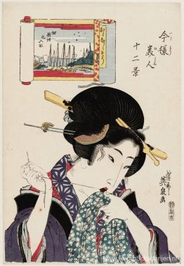 (Otonashisô, Tsukuda Shinchi no irifune), uit de serie Twaalf ge (Otonashisô, Tsukuda Shinchi no irifune), uit de serie Twaalf ge