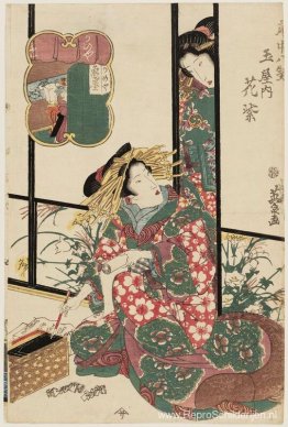 Hanamurasaki van de Tamaya, uit de serie Acht Gezichten op de Pl Hanamurasaki van de Tamaya, uit de serie Acht Gezichten op de Pl