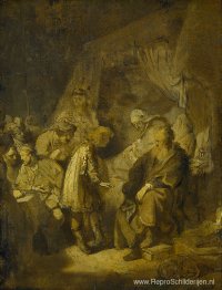 Jozef vertelt zijn dromen aan zijn ouders en broers