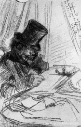 Fantin Latour tekening Sun