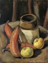 Stilleven met rode bananen