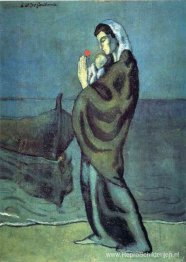 Moeder en kind op het strand