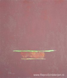 Paars kleurenveld met twee groene lijnen