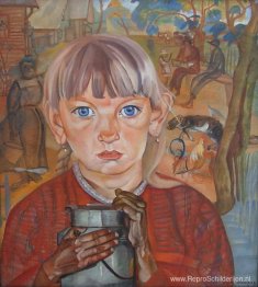 Meisje met een melkkannetje