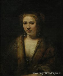 Hendrickje Stoffels in fluwelen baret