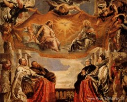 De Drie-eenheid aanbeden door de hertog van Mantua en zijn famil