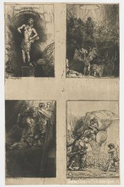 Vier illustraties bij een Spaans boek