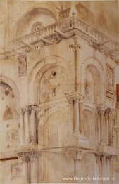 Noordwesthoek van de gevel St. Mark