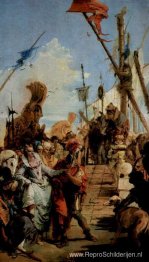 Ontmoeting van Marc Antonius en Cleopatra