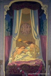 Paneel 3. Psyche ontdekt dat haar mysterieuze minnaar Eros is