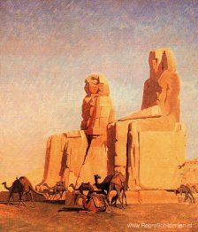 Thebe Colosseums, Memnon en Sesostris (studie)