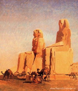 Thebe Colosseums, Memnon en Sesostris (studie)