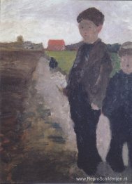 Twee jongens op Moorkanal