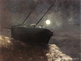 Boot in het maanlicht