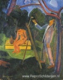 Schilder met model