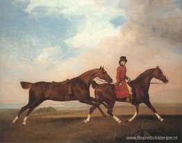 William Anderson met twee zadelpaarden